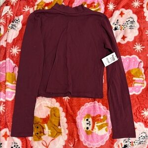 Maroon Long Sleeve Top
